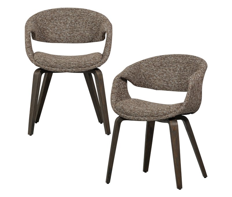 Tchibo - Woood Esszimmerstuhl mit Holzfuß »Yossi« - 54x60x87cm - braun - Holz / Polyester