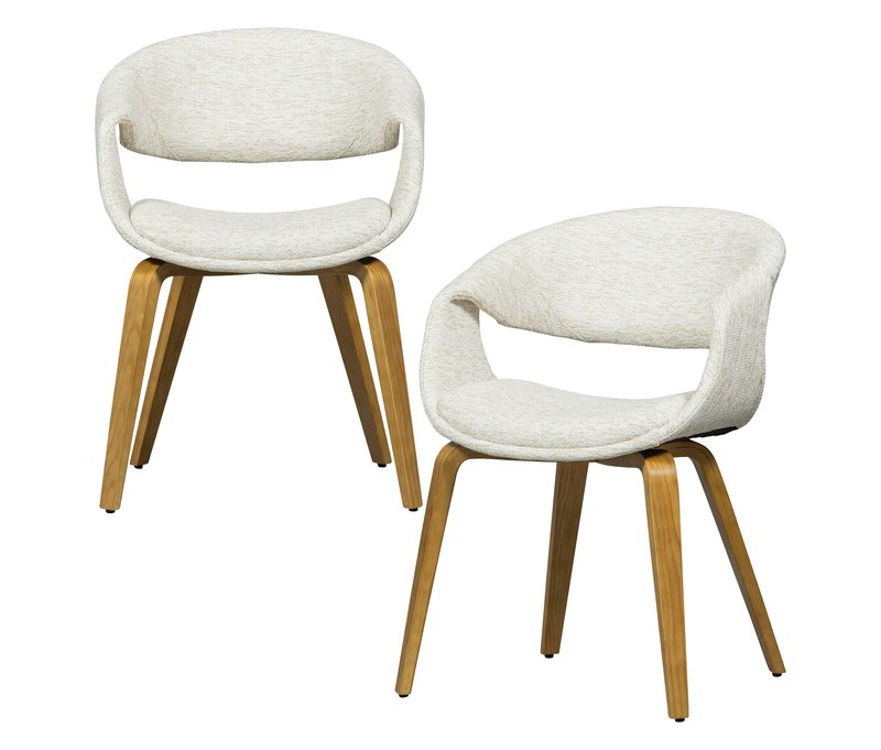 Tchibo - Woood Esszimmerstuhl »Yossi« mit naturfarbenem Holzfuß - 57x57x78cm - naturfarben - Holz / Polyester