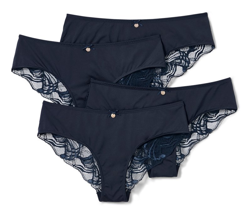 Tchibo - 4 Brazilslips - Damen - Gr. S - dunkelblau