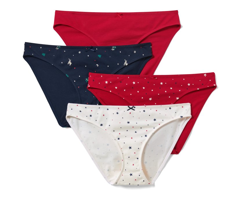 Tchibo - 4 Slips - Damen - Gr. S - dunkelblau