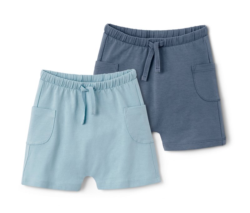 Tchibo - 2 Baby-Jerseyshorts aus Bio-Baumwolle - Baby - Gr. 74/80 - blau
