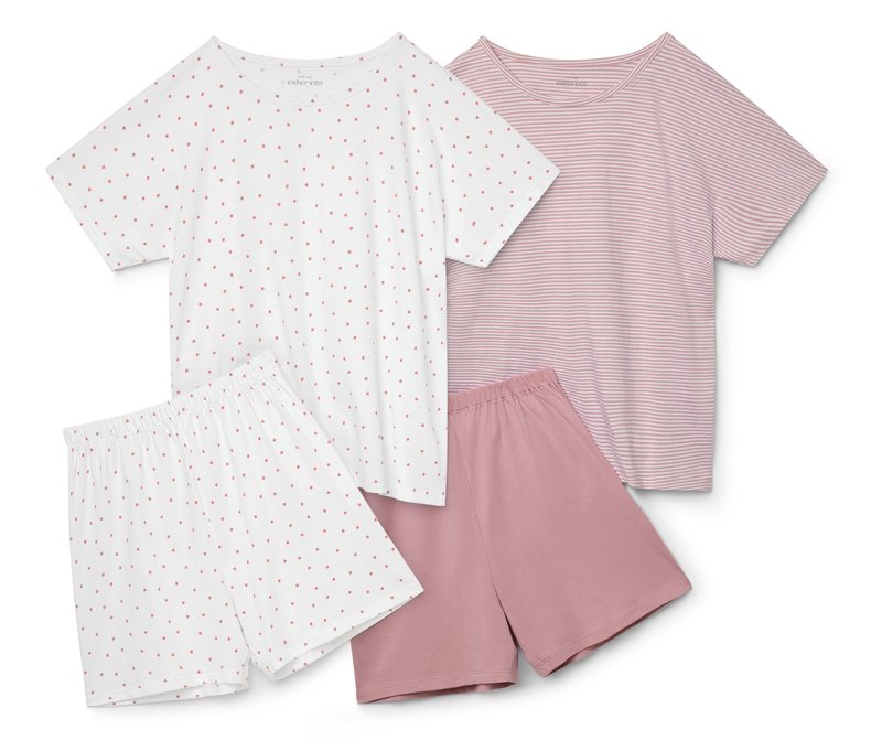 Tchibo - 2 Kinder-Pyjamas - Gr. 170/176 - weiß/print