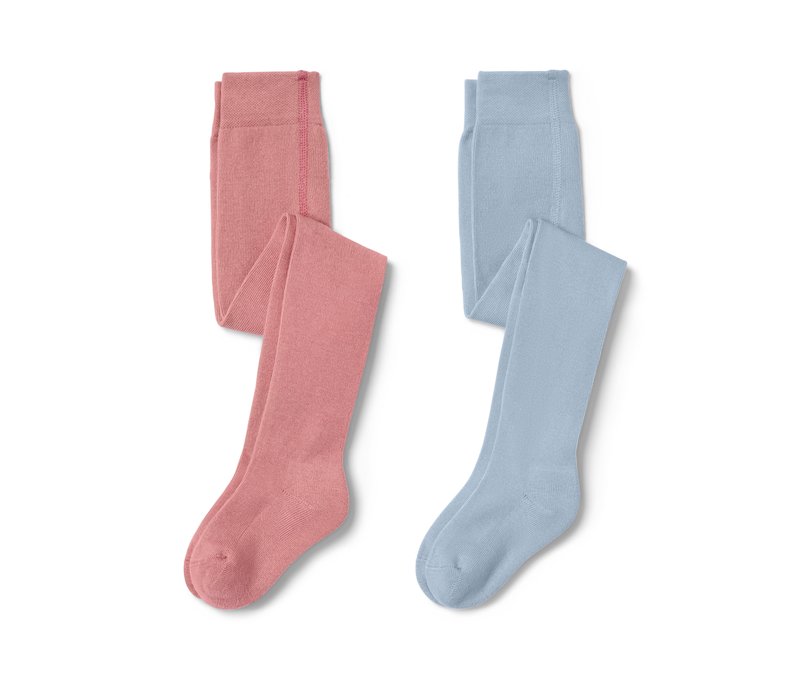 Tchibo - 2 Kinder-Strumpfhosen - Gr. 122/128 - hellblau