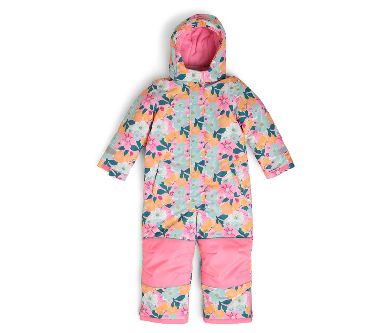 Tchibo - Kinder-Schneeanzug - Gr. 122/128 - pink/geblümt