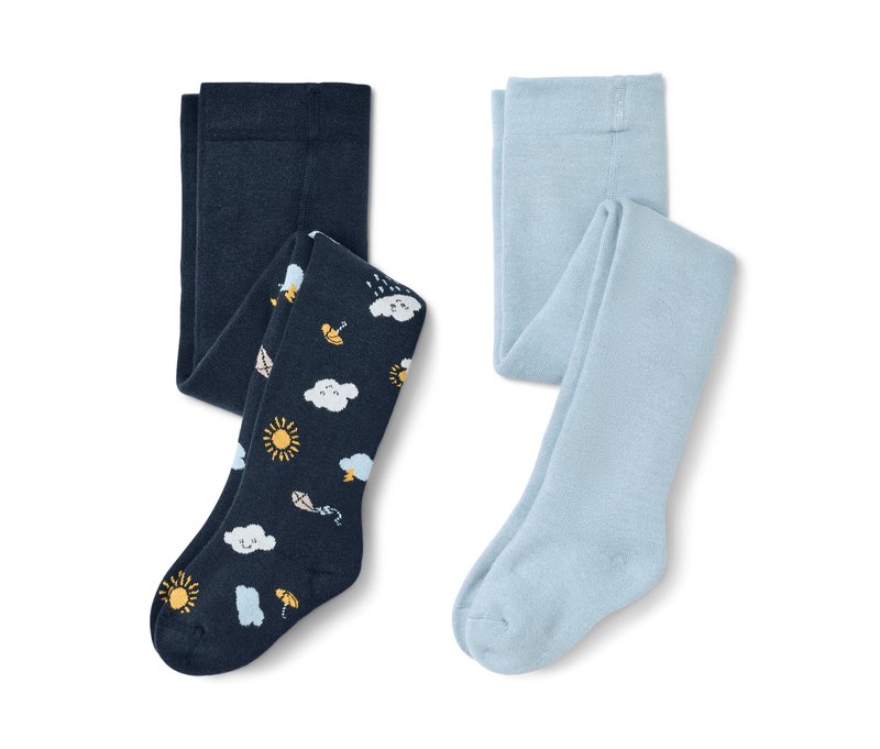 Tchibo - 2 Kleinkind-Thermostrumpfhosen - Gr. 110/116 - dunkelblau