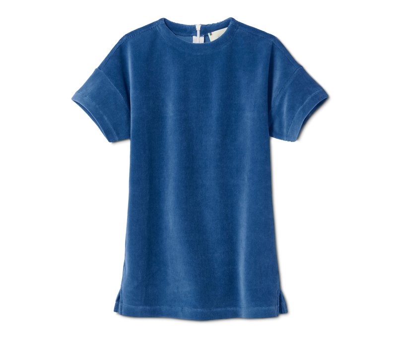 Tchibo - Stretch-Cordkleid - Gr. 86/92 - blau
