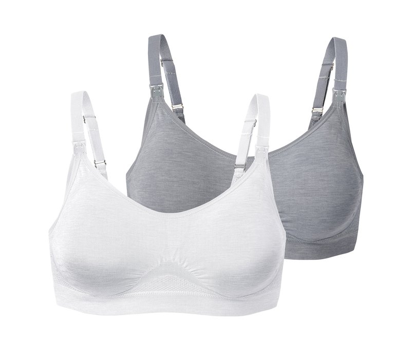 Tchibo - 2 Seamless-Still-BHs - Damen - Gr. M - weiß