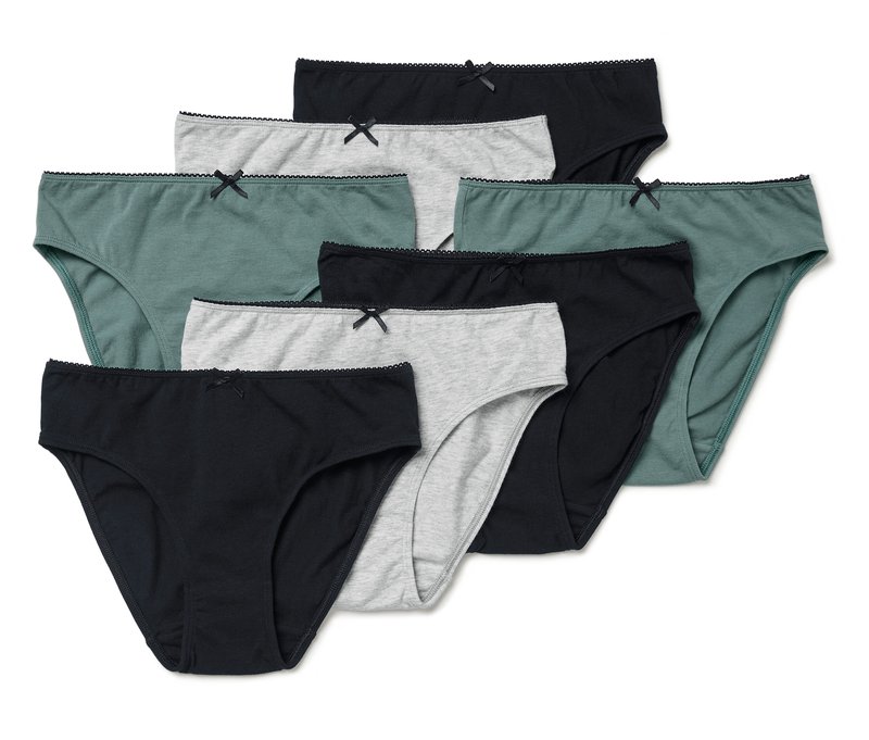 Tchibo - 7 Mädchen-Slips - Gr. 134/140 - schwarz