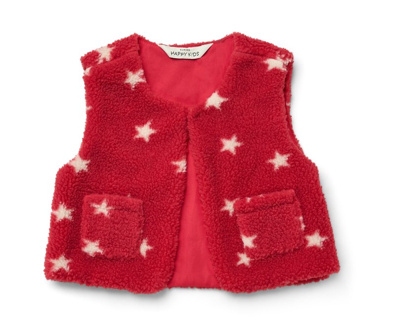 Tchibo - Kinder-Teddyweste - Gr. 122/128 - creme