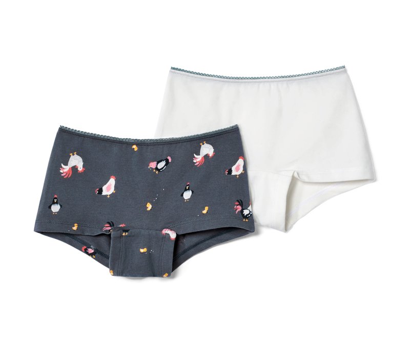 Tchibo - 2 Mädchen-Pantys - Gr. 122/128 - blau