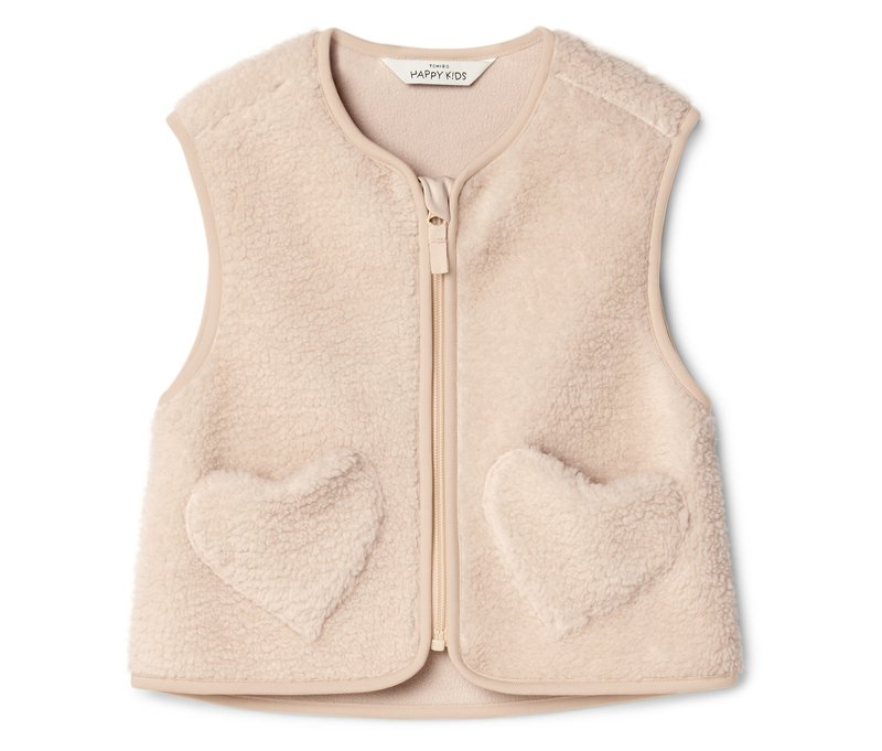 Tchibo - Kinder-Teddyfleece-Weste - Gr. 86/92 - creme