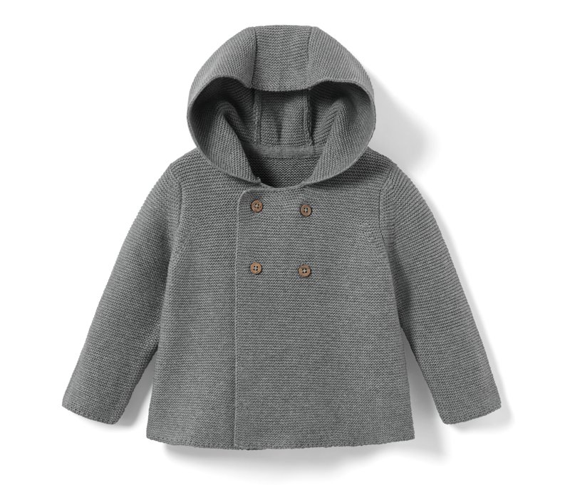 Tchibo - Baby-Strickjacke - Gr. 86/92 - grau
