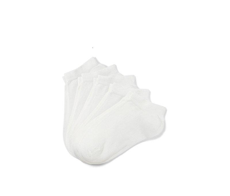 Tchibo - 5 Paar Kinder-Sneakersocken - Gr. 31-34 - weiß