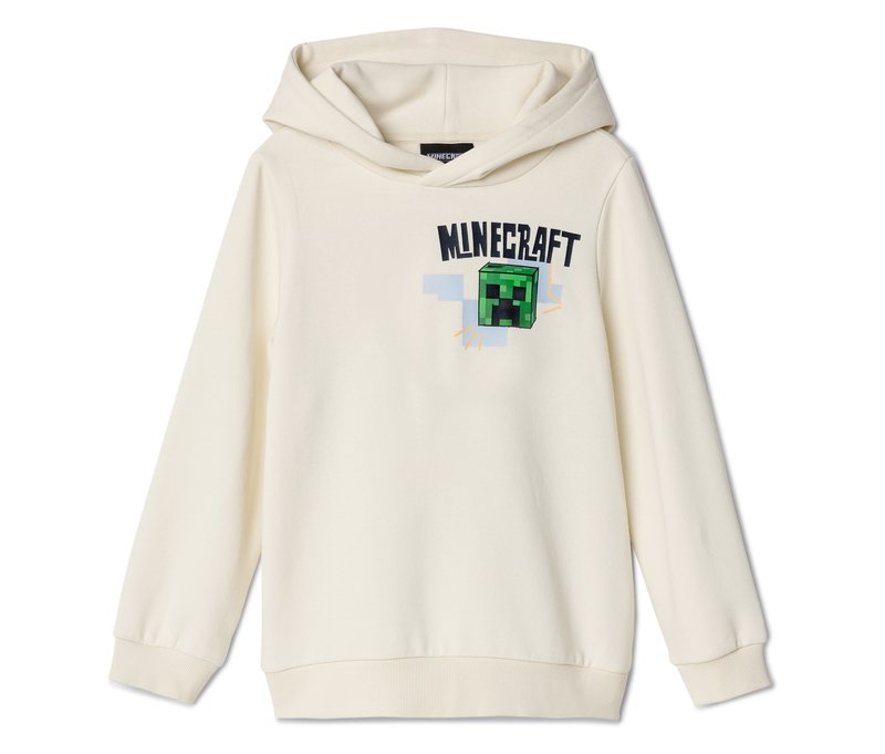 Tchibo - Minecraft Kinder-Hoodie mit angerauter Innenseite - Gr. 170/176 - grau/print