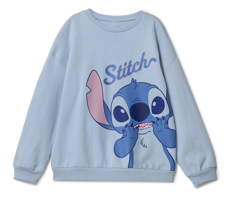 Tchibo - Kinder-Sweatshirt Stitch - Gr. 122/128 - hellblau/print