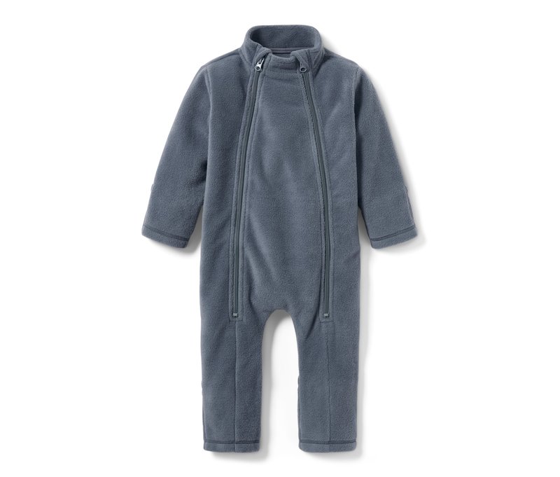 Tchibo - Baby-Fleece-Einteiler - Gr. 74/80 - graublau