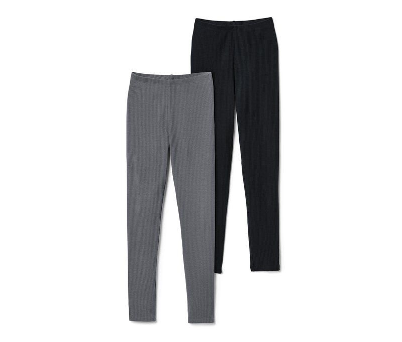 Tchibo - 2 Kinder-Leggings - Gr. 170/176 - schwarz