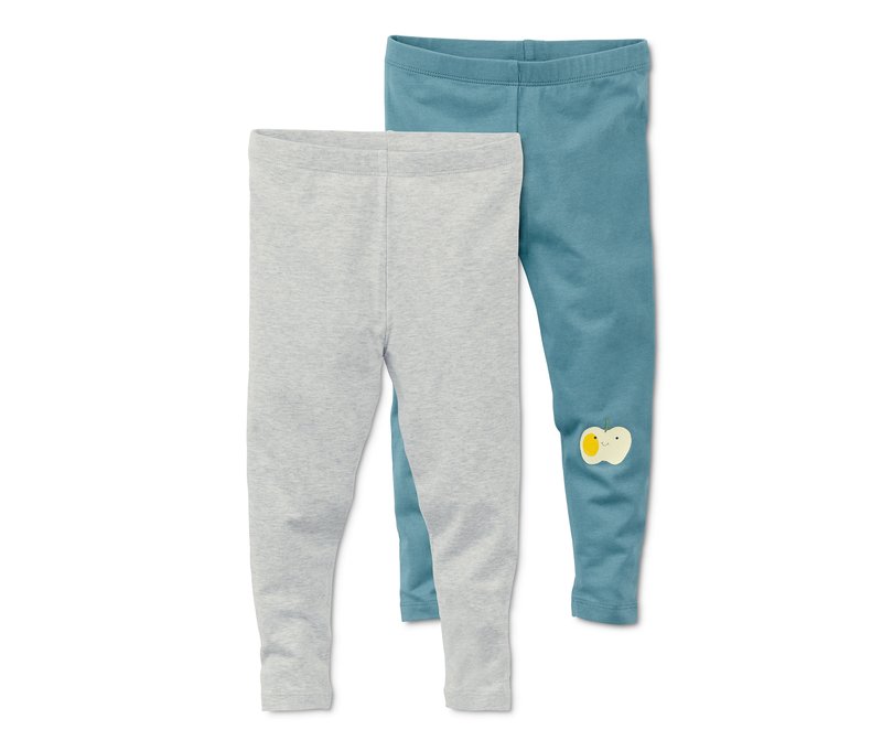Tchibo - 2 Leggings - Gr. 74/80 - petrol/print