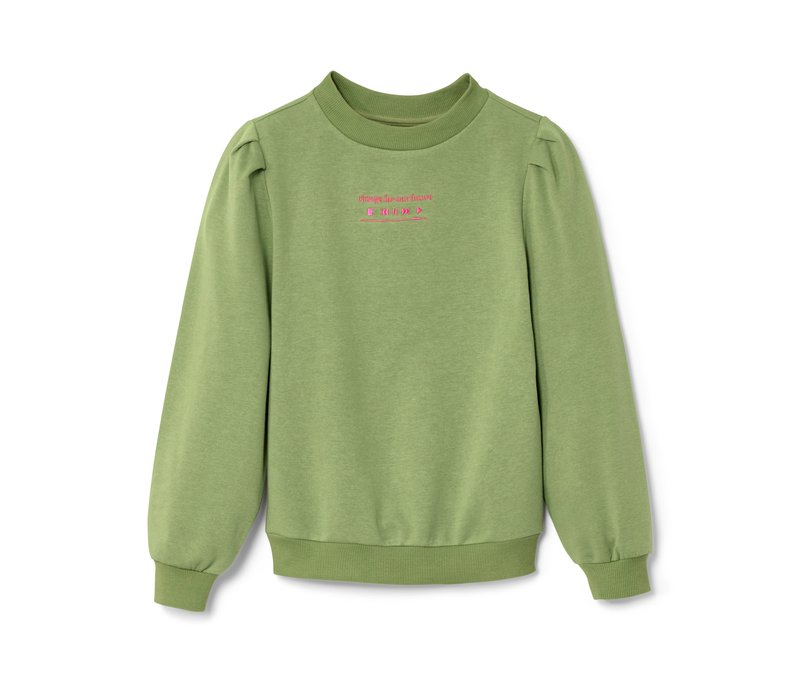 Tchibo - Kinder-Cropped-Sweatshirt - Gr. 134/140 - grün
