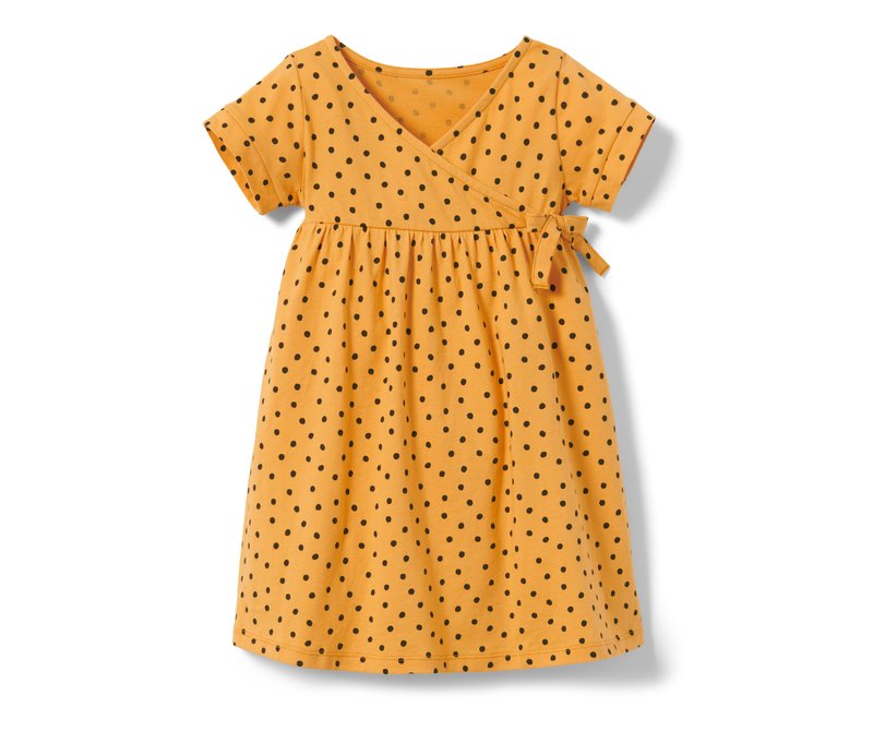 Tchibo - Kinder-Jerseykleid - Gr. 122/128 - schwarz/gepunktet