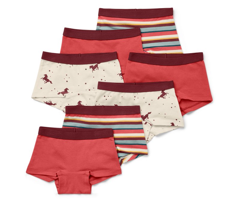Tchibo - 7 Mädchen-Pantys - Gr. 110/116 - creme/print