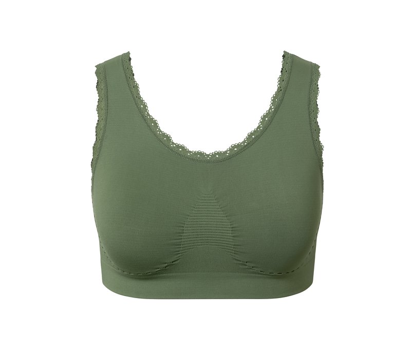 Tchibo - Seamless-Bustier - Damen - Gr. L - olivgrün