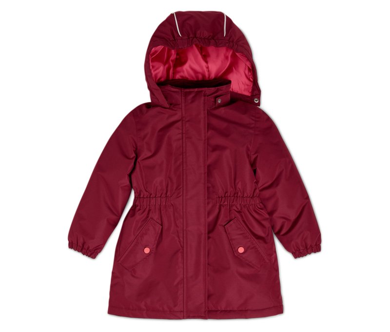 Tchibo - 3-in-1-Kinder-Winterjacke - Gr. 122/128 - weinrot