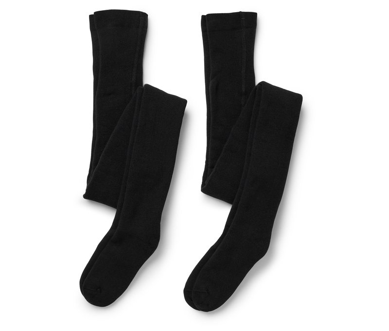 Tchibo - 2 Paar Kinder-Frottee-Thermostrumpfhosen - Gr. 134/140 - schwarz