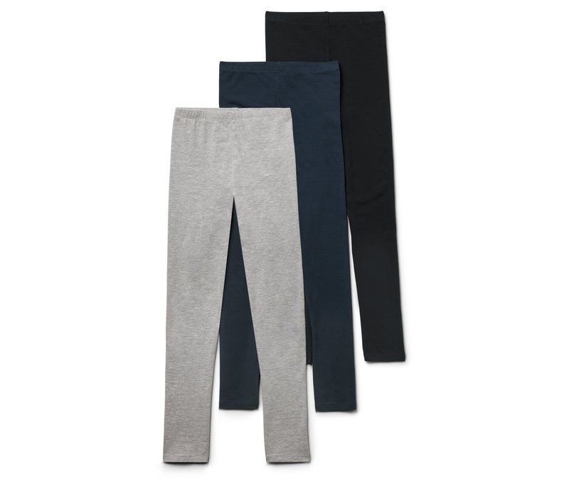 Tchibo - 3 Kinder-Leggings - Gr. 158/164 - dunkelblau