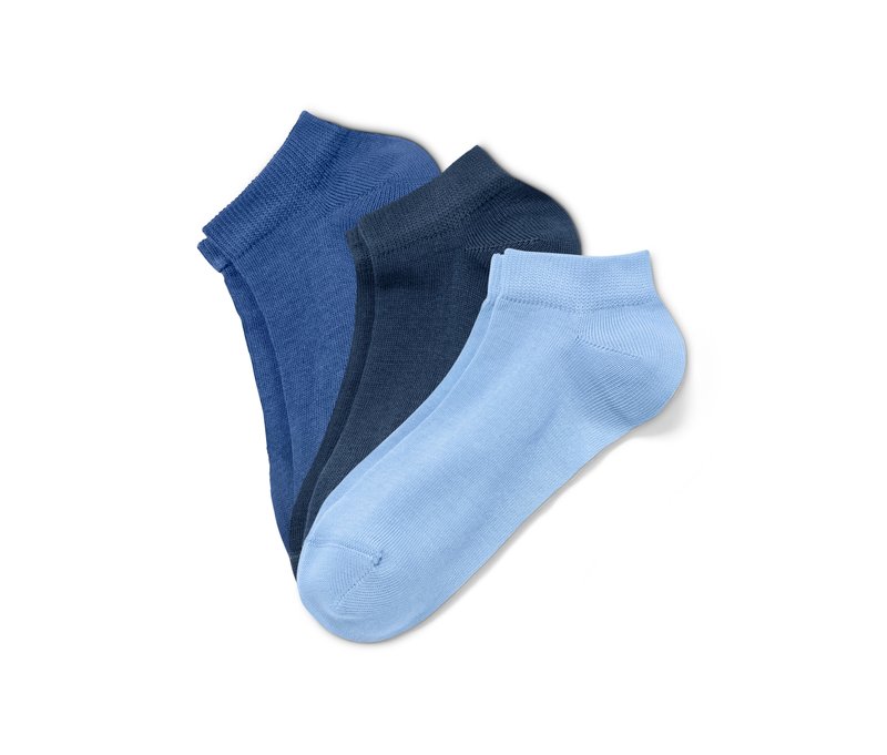 Tchibo - 3 Paar Sneakersocken aus Bio-Baumwolle - Gr. 31-34 - dunkelblau
