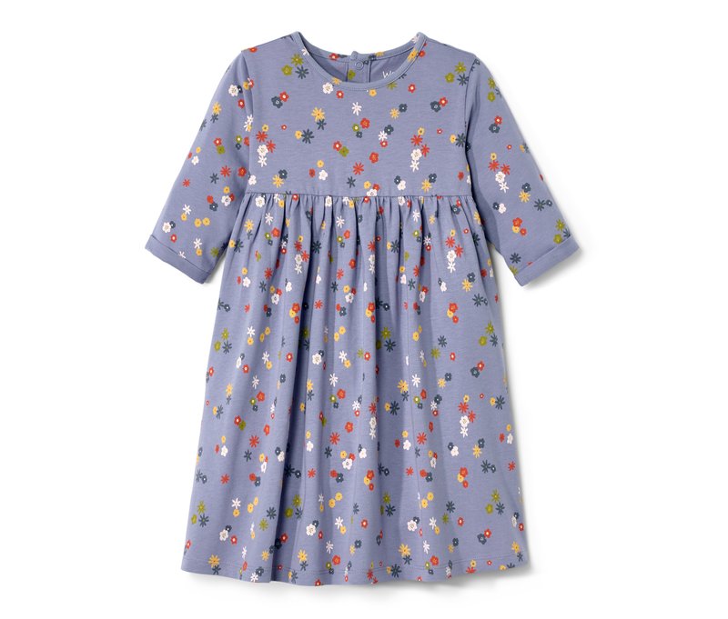 Tchibo - Baby-Jerseykleid - Gr. 86/92 - lila/geblümt