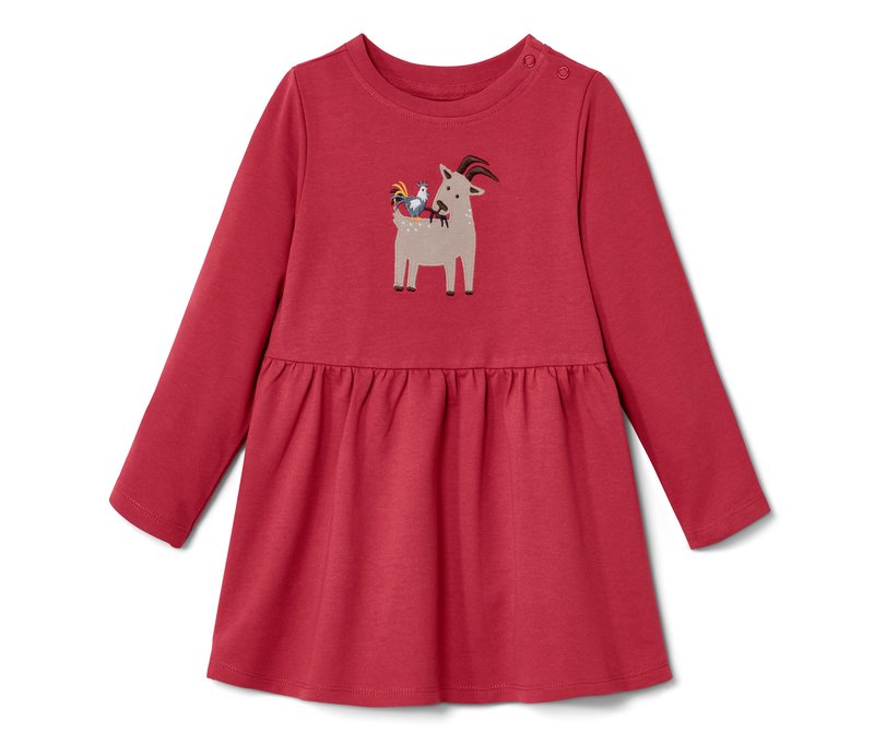 Tchibo - Kleinkind-Sweatkleid - Gr. 122/128 - rot