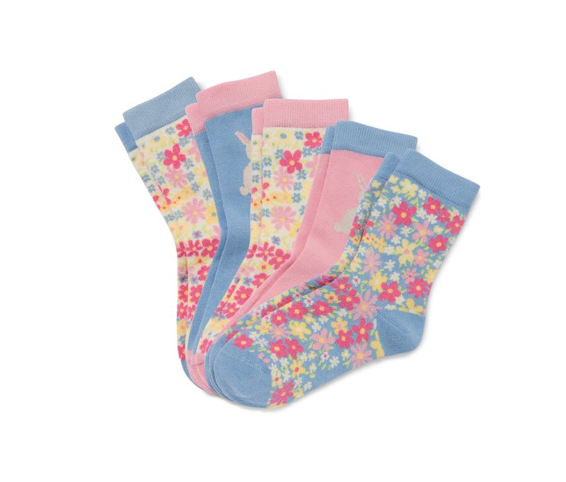 Tchibo - 5 Paar Kleinkind-Socken - Gr. 23-26 - hellblau
