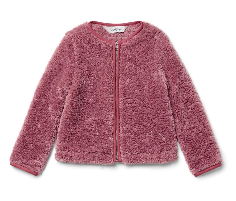 Tchibo - Kinder Glitzer-Plüschjacke - Gr. 134/140 - rosa