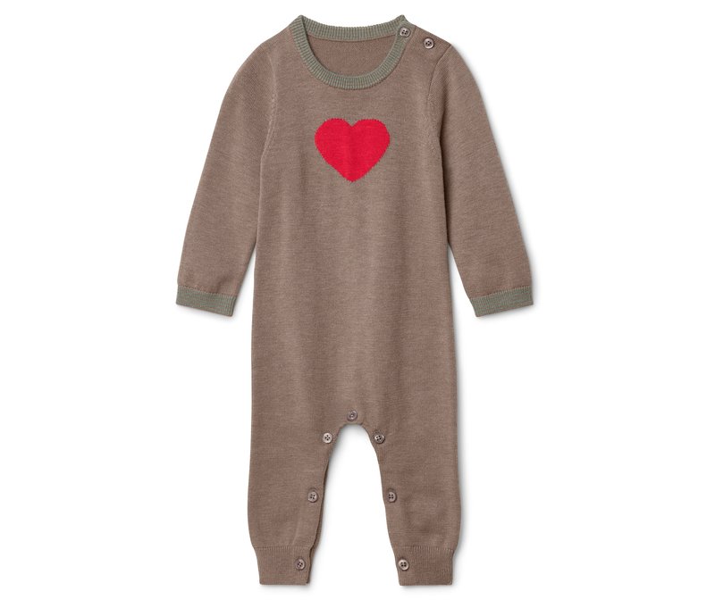 Tchibo - Baby-Einteiler mit RWS-zertifizierter Wolle - Gr. 74/80 - taupe