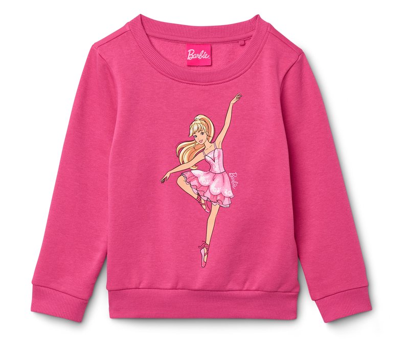 Tchibo - Kinder-Sweatshirt »Barbie« - Gr. 122/128 - pink/print