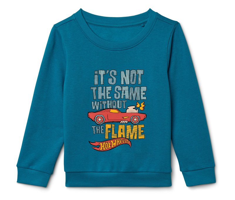 Tchibo - Kinder-Sweatshirt »Hot Wheels« - Gr. 122/128 - petrol/print