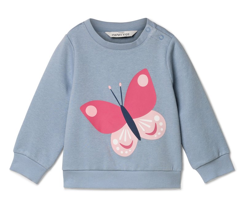 Tchibo - Kinder-Sweatshirt mit angerauter Innenseite - Gr. 122/128 - hellblau