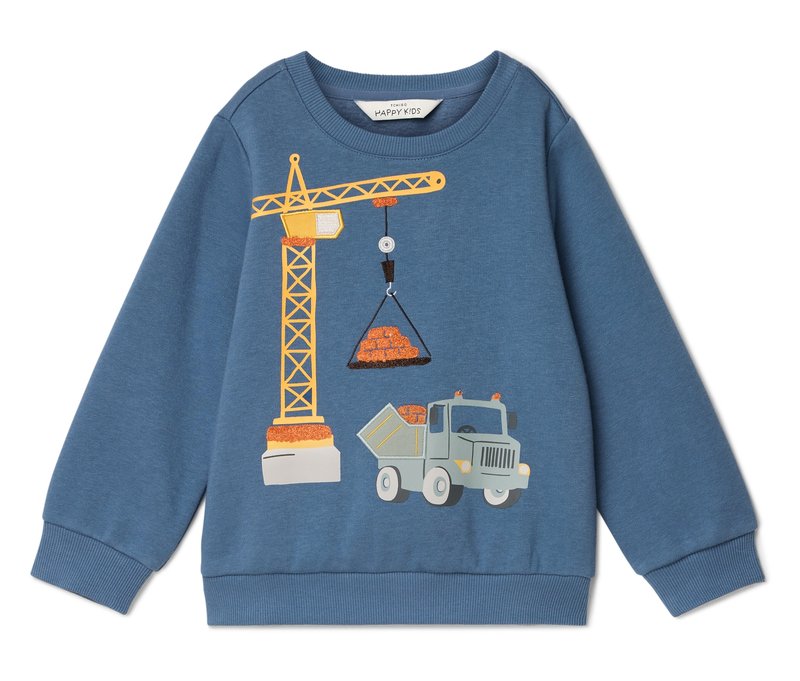 Tchibo - Kinder-Sweatshirt mit angerauter Innenseite - Gr. 98/104 - blau