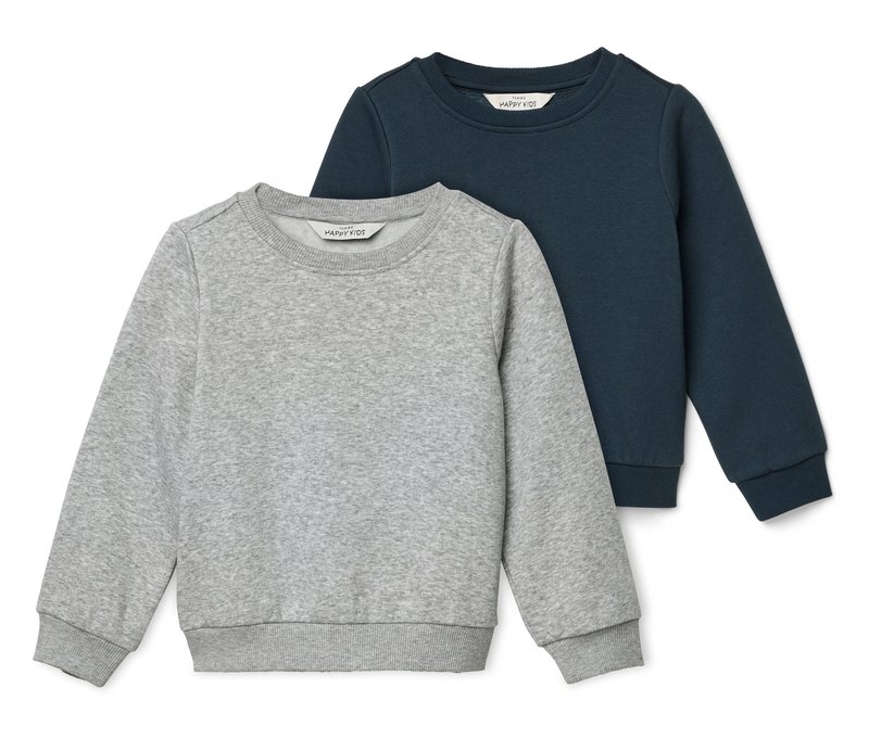 Tchibo - 2 Kinder-Sweatshirts mit angerauter Innenseite - Gr. 158/164 - dunkelblau