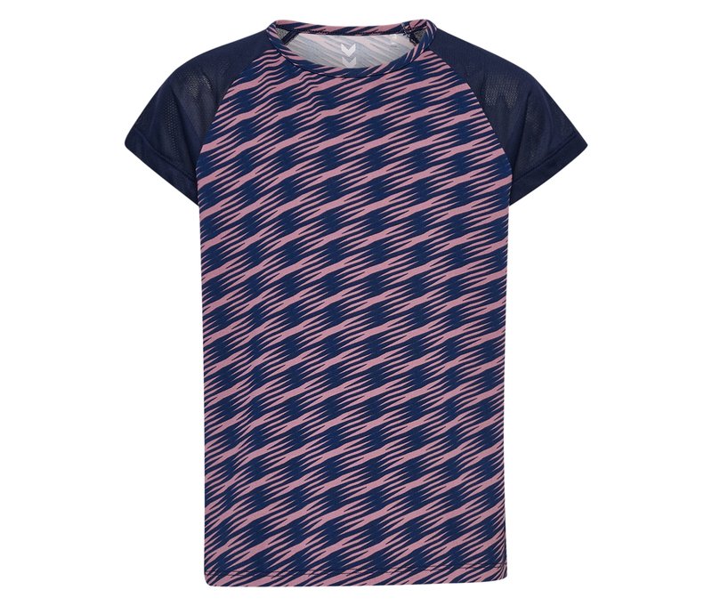 Hummel Hmljr Mix T-Shirt S/S - Gr. 134/140 - blau
