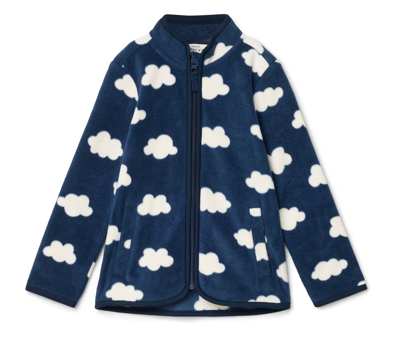 Tchibo - Kinder-Fleecejacke - Gr. 74/80 - dunkelblau/print
