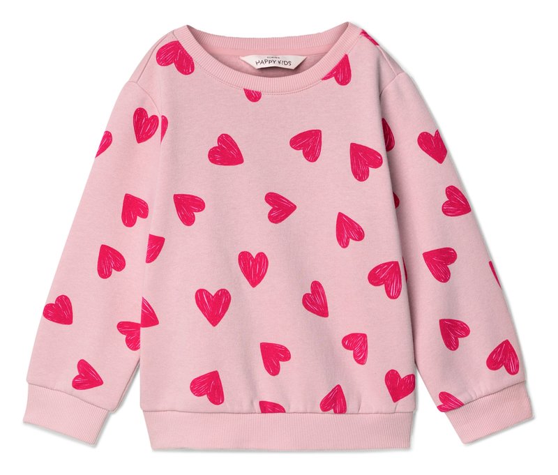 Tchibo - Kinder-Sweatshirt mit angerauter Innenseite - Gr. 50/56 - hellrosa