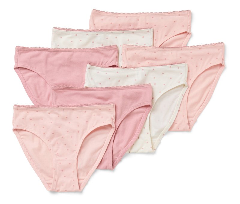 Tchibo - 7 Kinder-Slips - Gr. 110/116 - weiß/print