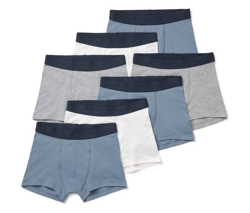 Tchibo - 7 Kinder-Slipboxer - Gr. 122/128 - blau
