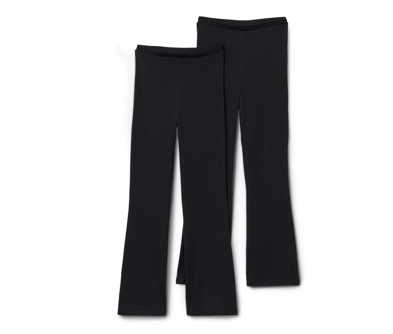 Tchibo - 2 Kinder-Flared-Leggings - Gr. 146/152 - schwarz