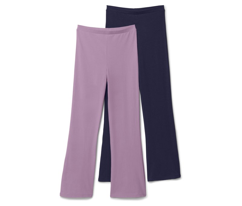 Tchibo - 2 Kinder Flared-Leggings - Gr. 134/140 - dunkelblau
