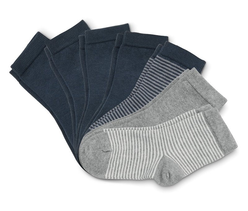 Tchibo - 7 Paar Kinder-Socken - Gr. 31-34 - dunkelblau