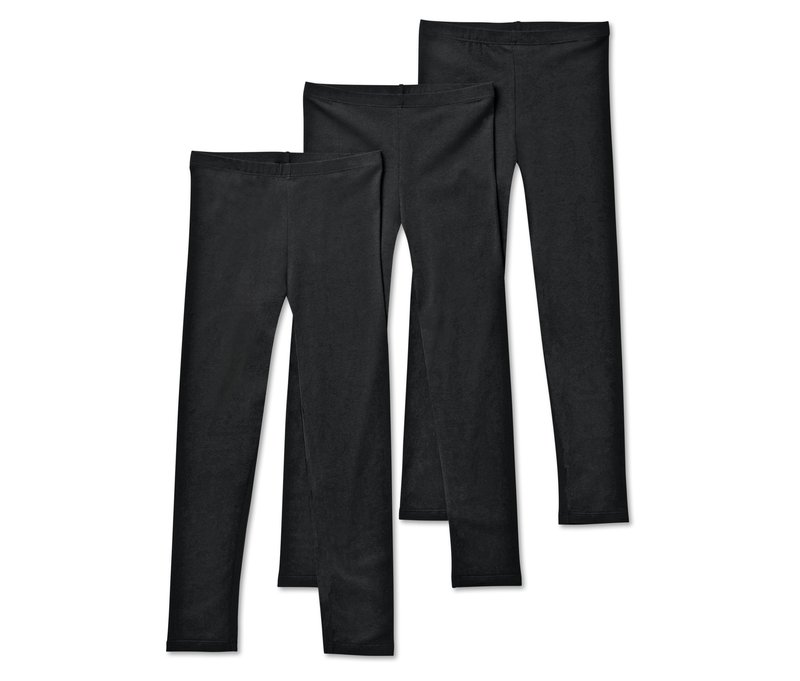 Tchibo - 3 Kinder-Leggings - Gr. 122/128 - schwarz