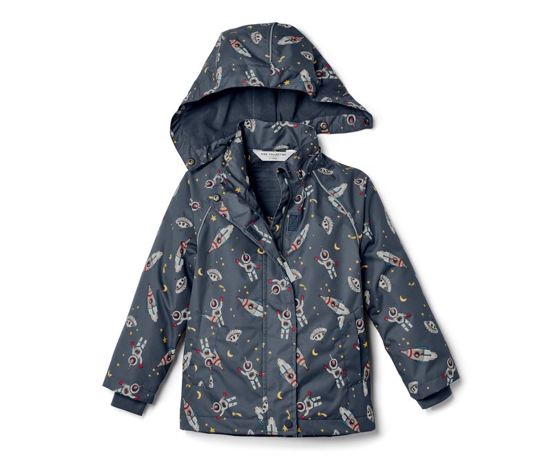 Tchibo - Kinder-Thermo-Regenjacke - Gr. 86/92 - dunkelblau/print